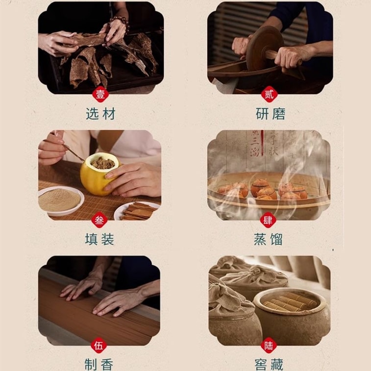 Incense Sticks 40g Pearwood Sandalwood Aromatherapy Sticks Ancient Chinese Sleep Aid Fragrance Yoga Meditation Accessories Handmade Natural Bedroom Sleep Aid Agarwood Fragrance 4