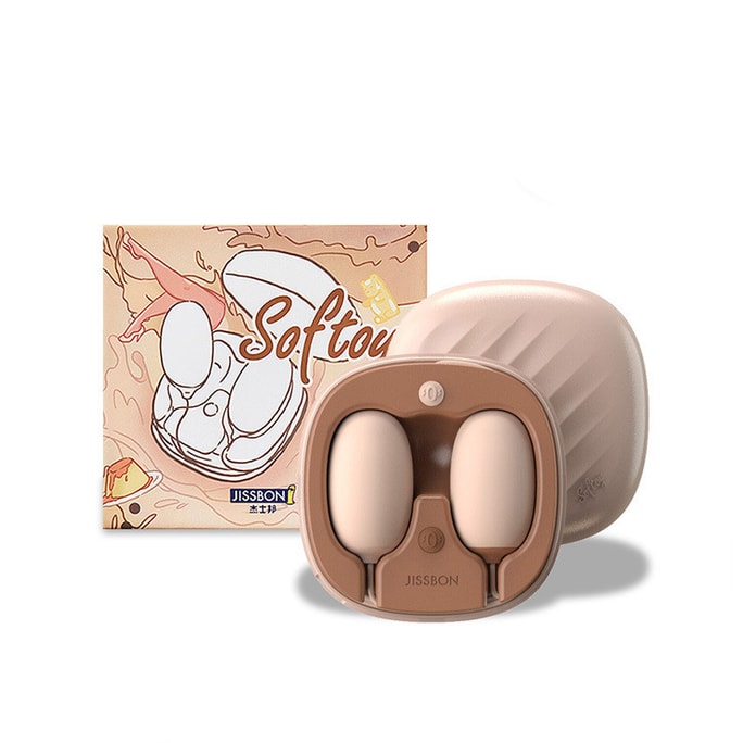 【中国直邮】杰士邦 Softoy系列 前戏调情 女用小粉饼双线双跳蛋 情趣用品 肤色款