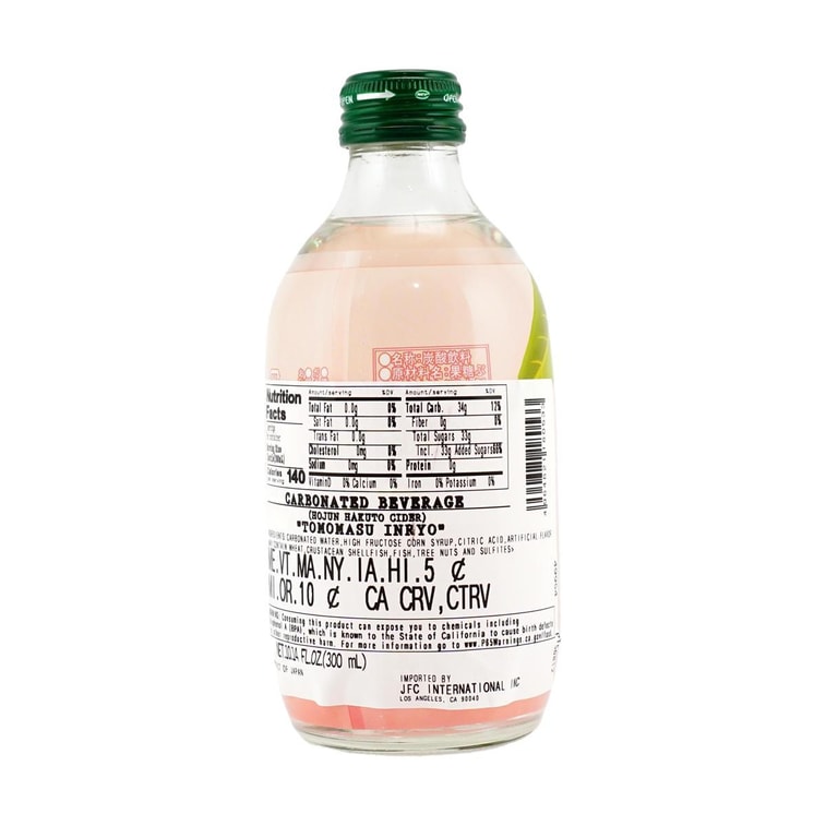 日本TOMOMASU 丰润白桃味汽水 果味碳酸饮料  300ml 4