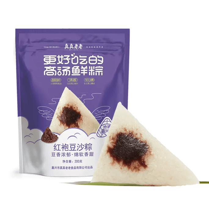 【중국에서 직접 우편】 Zhenzhenlaolao Jiaxing Zongzi Red Robe 팥소 종지 200g