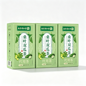 Mulberry Leaf And Double Gourd Health Tea: Lowers Blood Sugar And Cholesterol With Bitter Melon And Winter Melon – 160g*3 Boxes