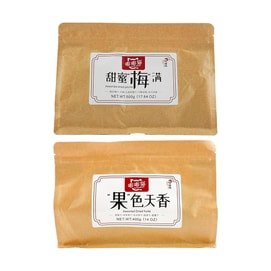 嘟嘟猫 甜蜜梅满手作蜜饯 500g+果色天香综合果脯400g【2包组合装】【话梅果干大礼包】