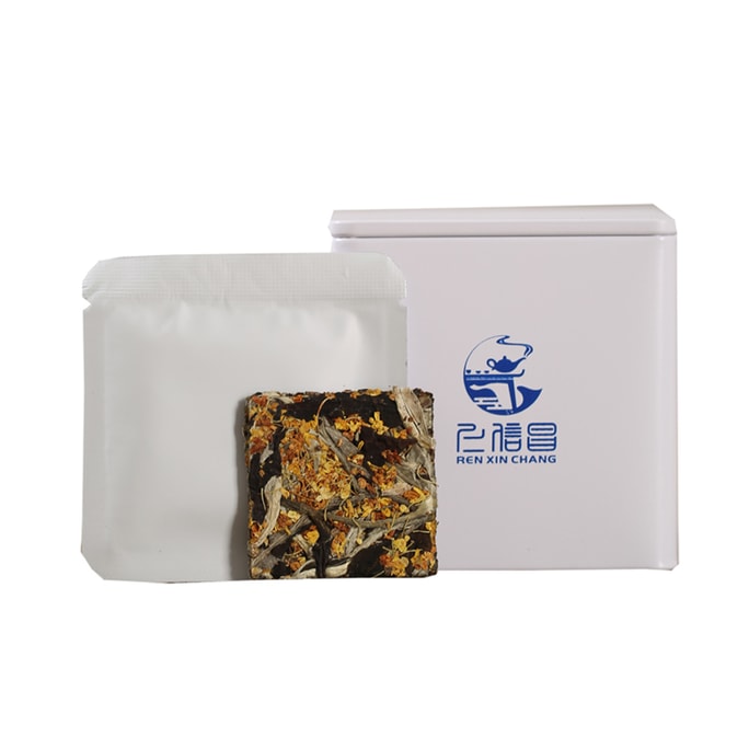 美國 仁信昌 桂花白茶小方片 雲南白茶方片 方便小袋包裝 小茶餅 15片