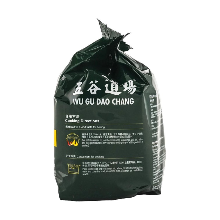 五穀道場 泡麵 紅燒牛肉麵 袋裝 100g*5包 10