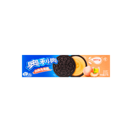 White Peach Oreos - Chocolate Sandwich Cookies with White Peach Cream, 3.42oz