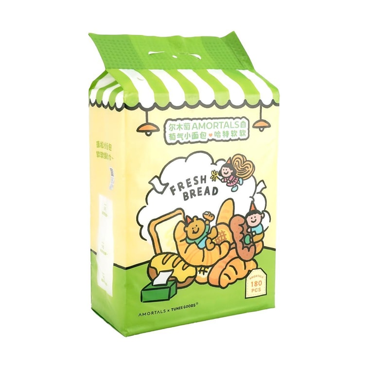 TUNEE GOODS 클라우드터치 페이셜 코튼 타월, 180매 - 매우 부드럽고 위생적 | 가족용 3