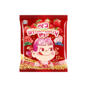 日本 FUJIYA 不二家 草莓水晶牛奶果冻 12个装