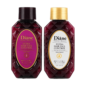 Diane Perfect Beauty Extra Hair Fall Control Shampoo and Treatment Set 1.69 fl oz*2 Organic Argan Oil Protect Keratin