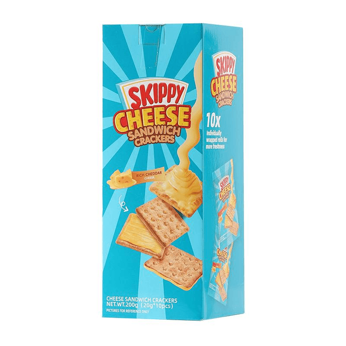 【中国直邮】 韩国 SKIPPY 四季宝印尼进口芝士夹心饼干点心休闲零食品100g*1盒