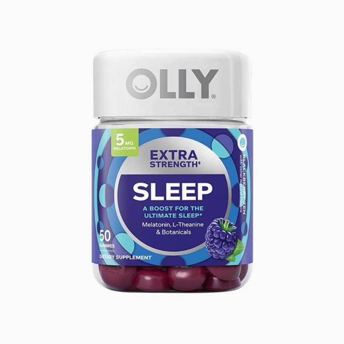 【香港直邮】 美国 OLLY 睡眠软糖50粒 褪黑素助眠(重度失眠适用) 莓果口味 无依赖 素食友好【5mg强化版】