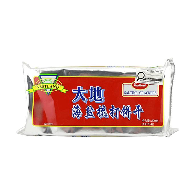 大地物源 海盐梳打饼 200g【内含12小包】【咸香酥脆】