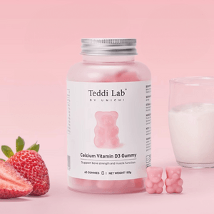 Calcium Vitamin D3 Gummy, Strawberry&Yogurt Flavour, 60 gummies