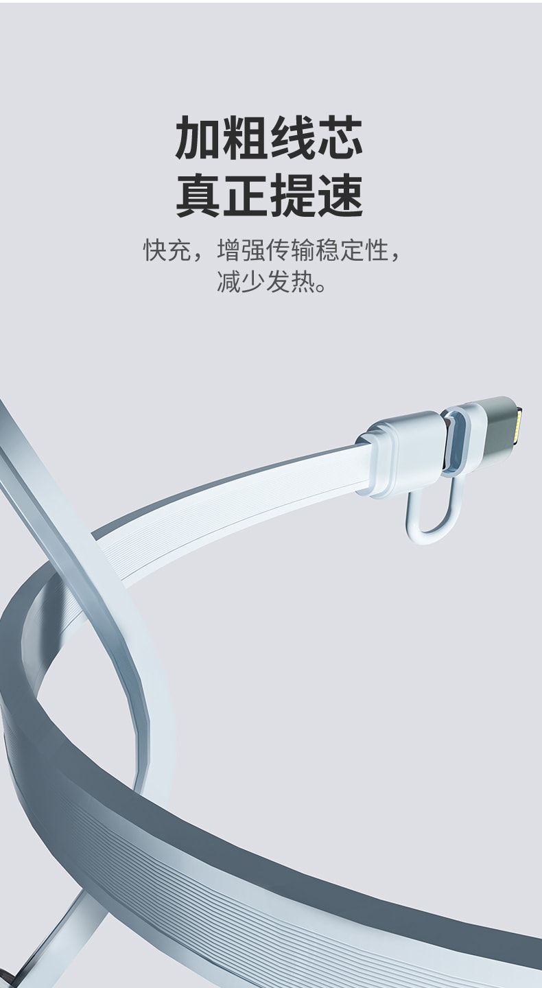 Four-in-one fast charging data cable blue 1PC