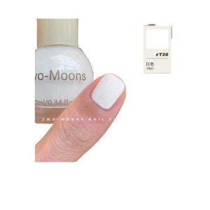 【中國直郵】 Tow moons免烤不可撕油性指甲油 快乾持久白色10ml*1