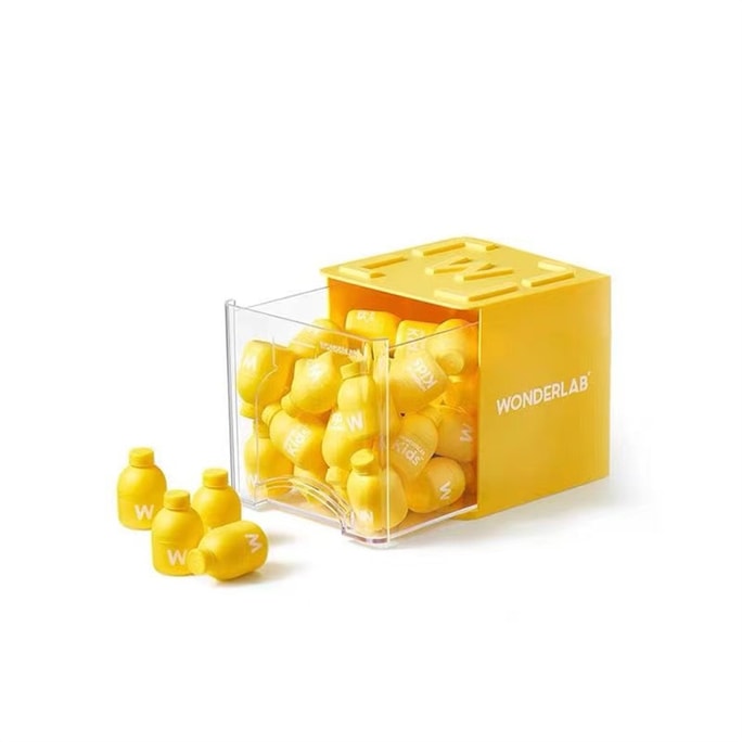 [중국에서 온 다이렉트 메일] WonderLab 어린이용 작은 노란색 병 프로바이오틱스 유아 위장용 바로 먹을 수 있는 프리바이오틱 동결 건조 분말 30병
