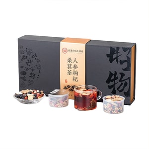  香港 香港同仁大藥局 滋補禮盒裝小罐花茶元氣茶【人參枸杞桑葚茶】1盒