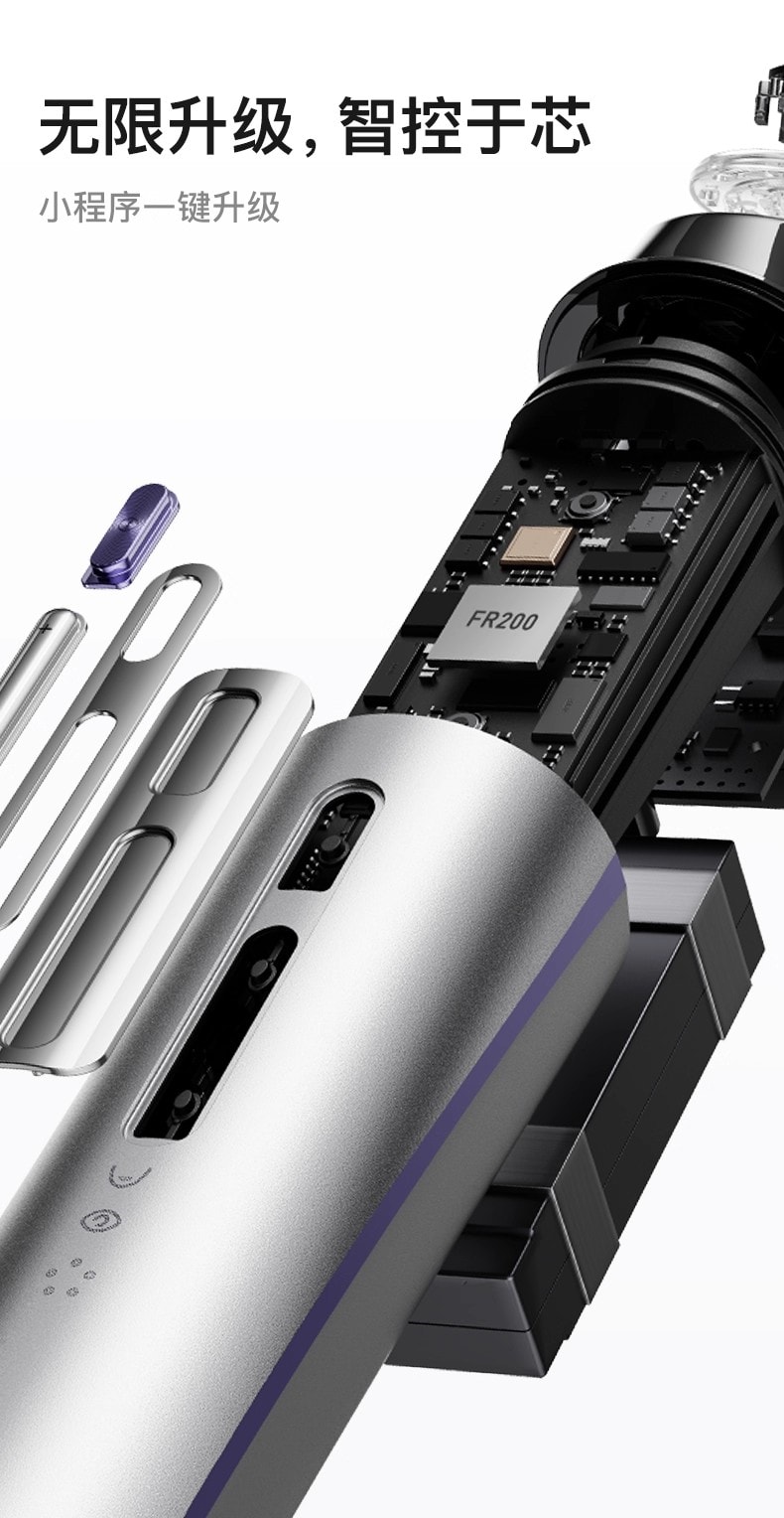 【品牌国内同价】FLOSSOM花至 小紫弹智能射频美容仪器 家用智能美容仪 多功能分区护理 脸部&颈部提拉紧致 速渗透 强透亮FR200 1 件