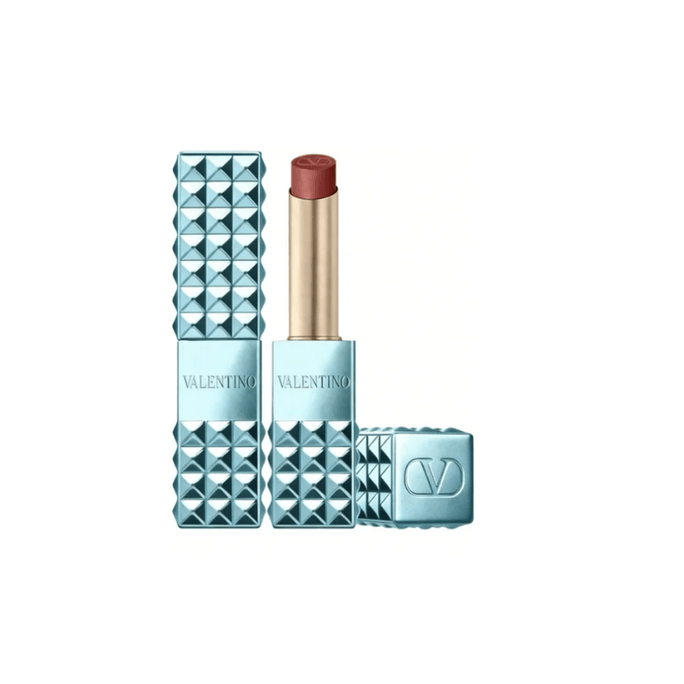 【香港直送】ヴァレンティノビューティー（イタリア）スタッズ リップスティック #134R ナチュラルなヌードシェードに、幸運を呼ぶブルーとゴールドのスタッズがちりばめられたチューブ。ナチュラルで洗練されたヌードカラー。新年のギフトにも最適です。2.8g