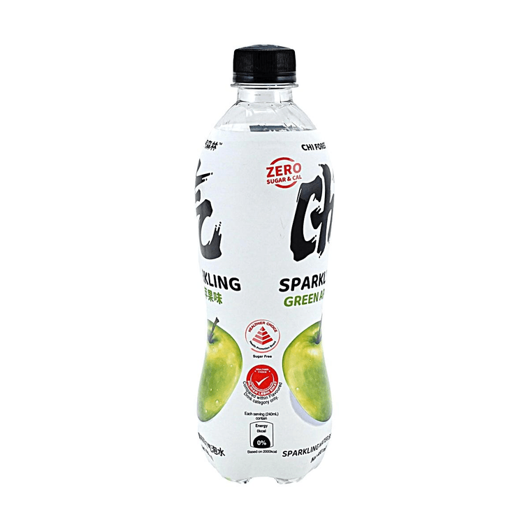 Genki Forest Sparkling Water Green Apple Flavor , 0 Calorie 0 White Sugar Water Drink, 16.23 fl oz 6