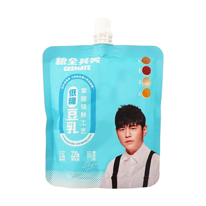 粮全其美 低糖豆乳 220g 【周杰伦代言】【配料干净】【营养早餐】