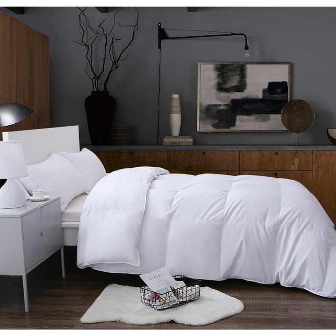 European White Down Comforters Light Warmth Hypoallergenic Ultra Clean Down Twin