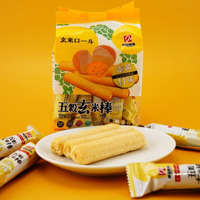 台灣成品物語 五穀玄米棒 糙米卷 蛋黃味 158g