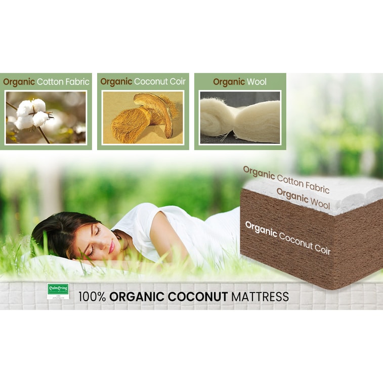 Cambay マットレス - ナチュラル ココナッツ マットレス エクストラハード 厚さ 6 インチ - ダブル 3