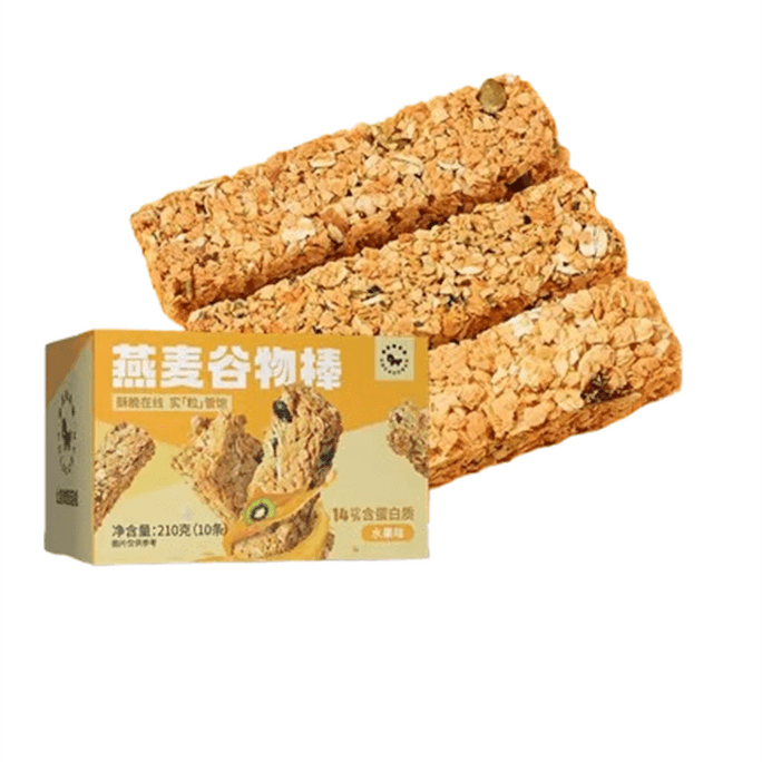 Protein Bar Meal Replacement Energy Oatmeal Grain Satiety Snack Fruit Flavor 210g