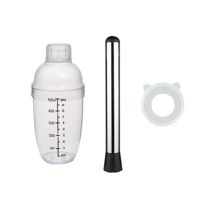 Fatina雪克杯組 500ml 加厚精準刻度耐摔雪克杯+破冰錘 手打檸檬茶家用製作工具暴打奶茶雪克杯專用調酒器壺全套手搖杯非川島屋雪克杯