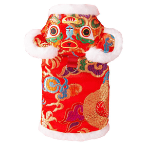 [중국 직배송] 화위안 애완용품 붉은 호랑이 머리 후드 애완동물 가방, 사이즈 M, 2.3-3.6kg * 1개