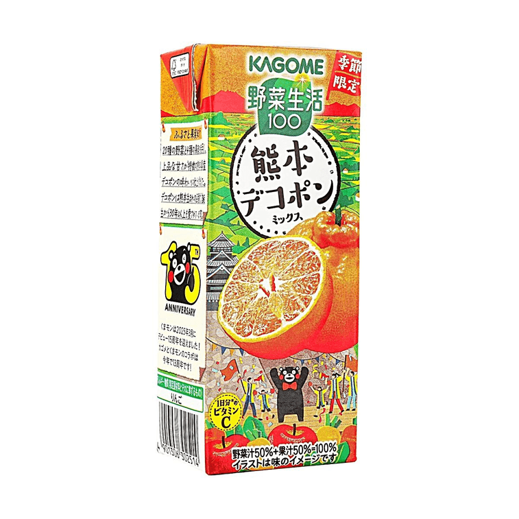 日本KAGOME可果美 混合蔬果 熊本不知火柑橘風味 195ml【季節限定】【補充一日份維生素C】 3