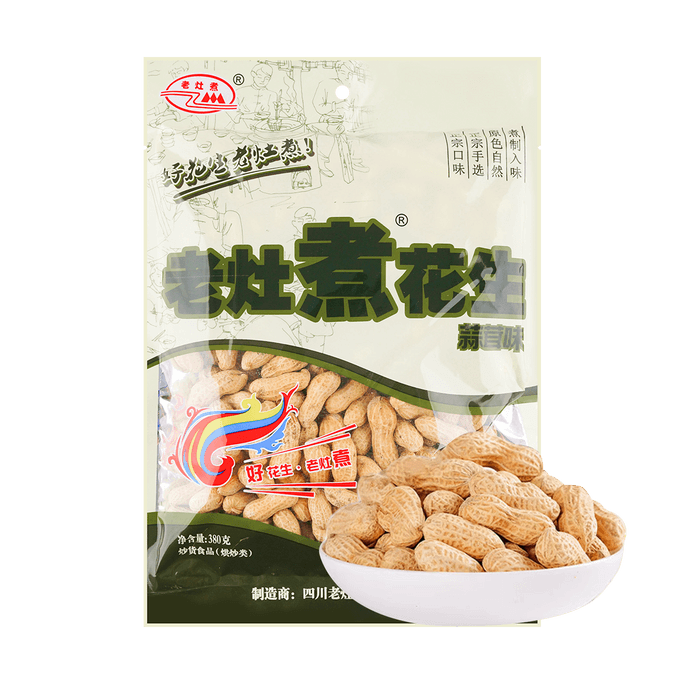 老灶煮 花生 蒜茸味 380g【炒货零食】