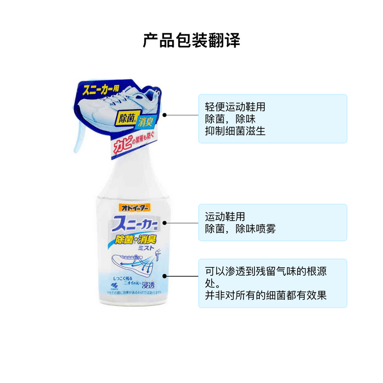KOBAYASHI Deodorize Mist For Sneaker 250ml 6