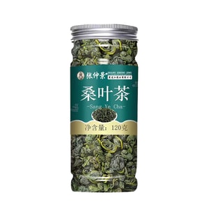 Frost-picked mulberry-leaf tea, 120 g—unsulfured, locks freshness; lowers glucose & lipids, sugar-smart sip.