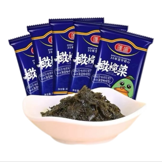 蓬盛 香港橄榄菜 潮汕特产酱 菜小袋便携装30g*5袋