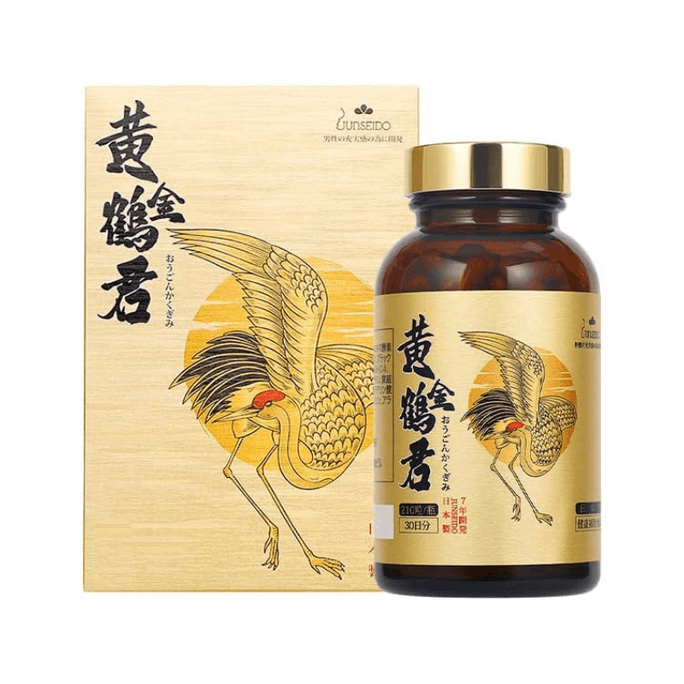 JUNSEIDO Golden Crane Red Ginseng Capsules 210 Capsules