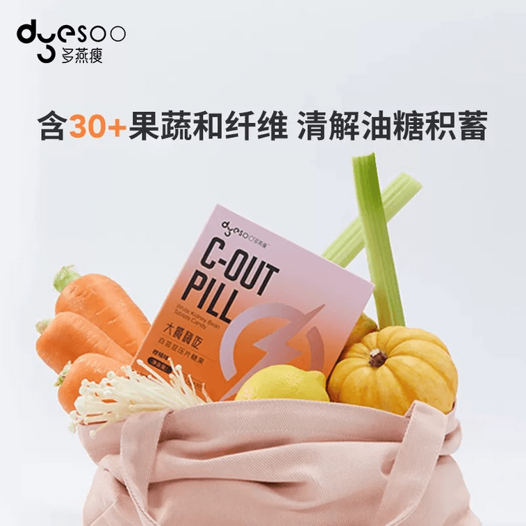 【中國直郵】 多燕瘦 白芸豆壓片糖果 清解油糖積蓄 60g 4