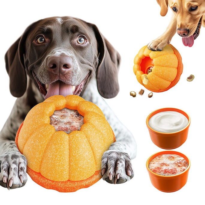 ORANGE MULTI-FUNCTIONAL DOG ENRICHMENT TOY 1PCS