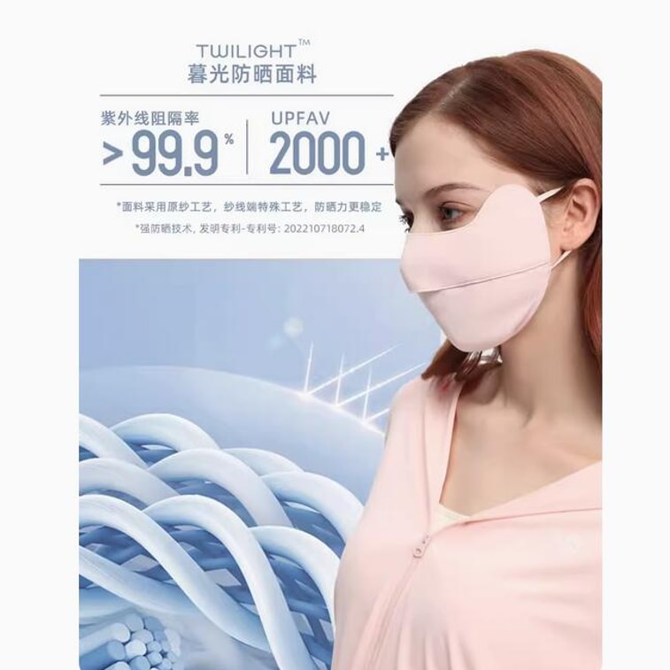 【中國直郵】明星同款ohsunny防曬口罩 女透氣高顏值 冰絲 防紫外線 立體原紗 雲朵粉 4
