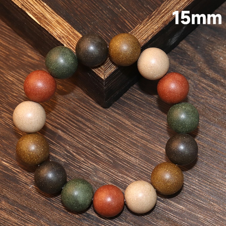 [진정 및 수면 유도] 무형문화재 오행 블렌딩 향 구슬 15mm | 5가지 전통 한약재로 수작업 제작 | 진정, 수면 유도 및 감정 조절 | 남녀공용 에너지 주얼리 | 순수 수작업 한약재 부적 4