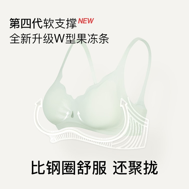 中國 ubras 涼感花瓣杯夾心軟支撐背勾胸罩 裸感膚色 S 4