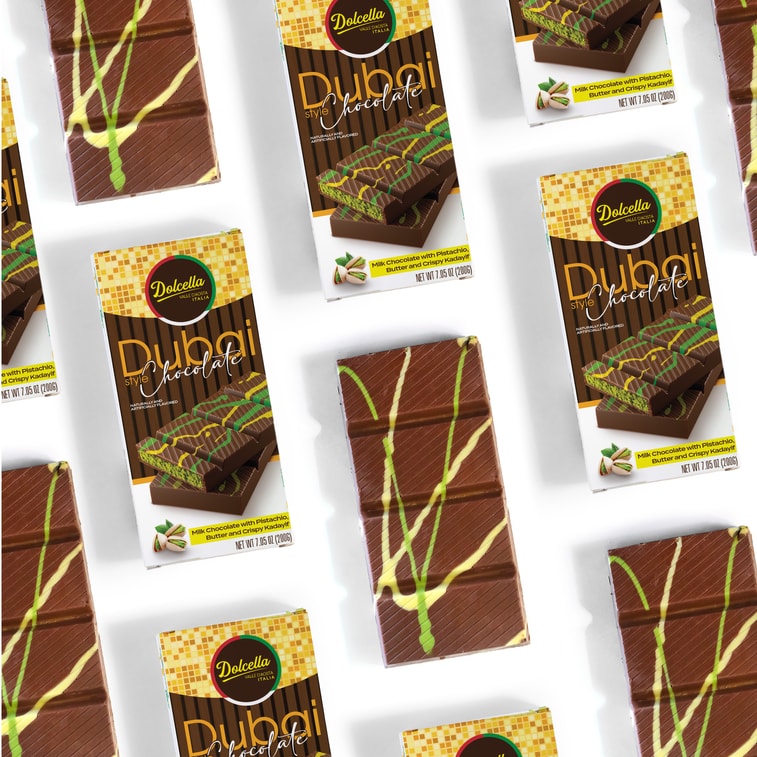 【土耳其直邮】 土耳其 Dolcella-Turkey 迪拜牛奶巧克力 开心果酱夹心酥丝 200克 5