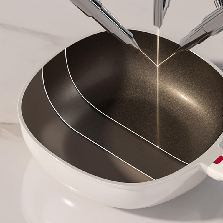 Titanium Ceramic Nonstick Small Square Pan, 0 Chemical Coating, Compatible With Induction And Gas Stoves, Universal Nonstick Pan, 24 cm 4