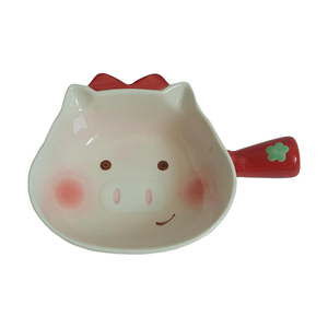 小庄园手柄碗 600ml 【可爱萌猪造型】【强化瓷材质】【带手柄防烫】