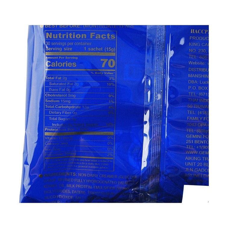 台灣MR.BROWN伯朗 三合一即溶咖啡 藍山風味 30袋入 450g 3