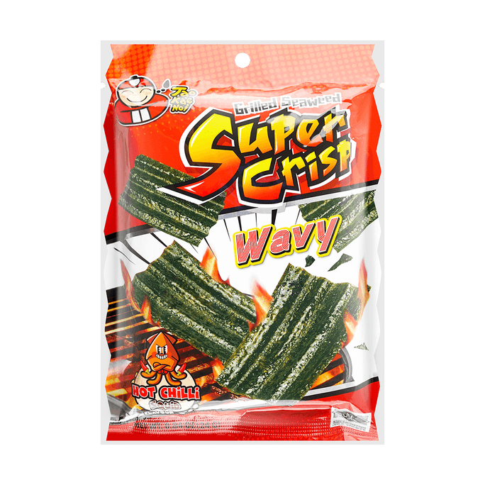 Super Crispy Grilled Seaweed Hot Chili Squid Flavor 24g 