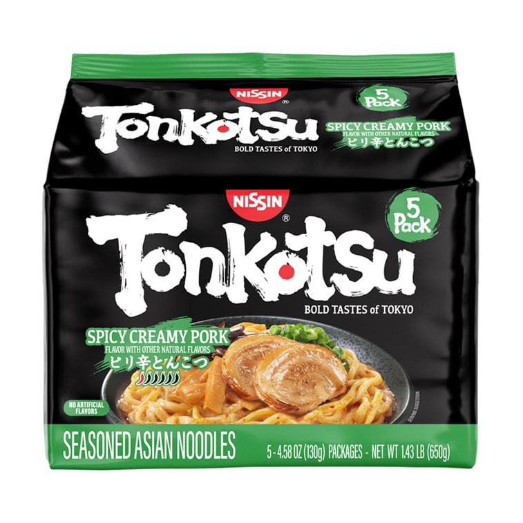 Spicy Creamy Pork Tonkotsu Ramen 4.58oz*5 packs 【Bold Tastes of Tokyo】【Spicy & Creamy】【No Artificial Flavors】 3