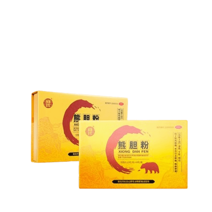 【中国直邮】森珍 熊胆粉金瓶护肝养肝药熊胆金粉肝火旺脾虚湿气重中成药肝胆排毒 清肝明目护肝脏 0.15g*6瓶 /1盒