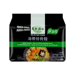 五谷道场 非油炸方便面 海带排骨味 107g*5Bags