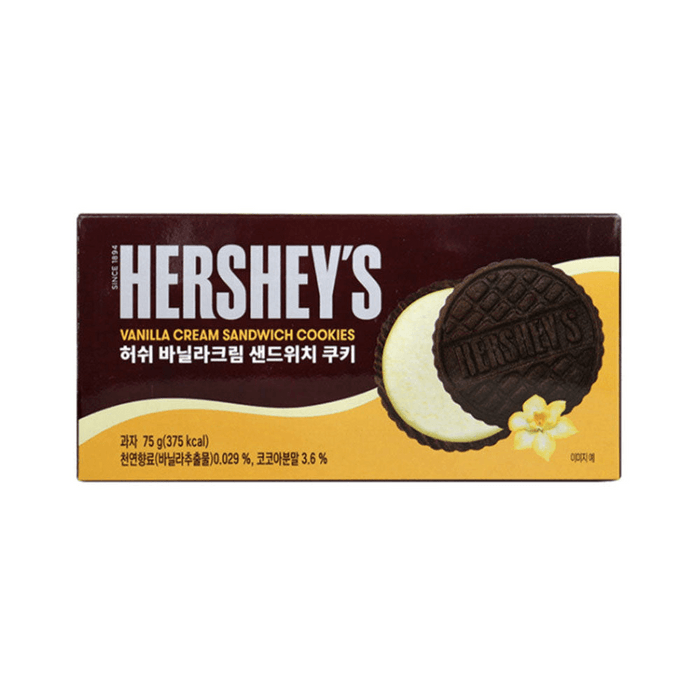 【韩国直邮】韩国HERSHEY'S好时 香草奶油夹心饼干75g